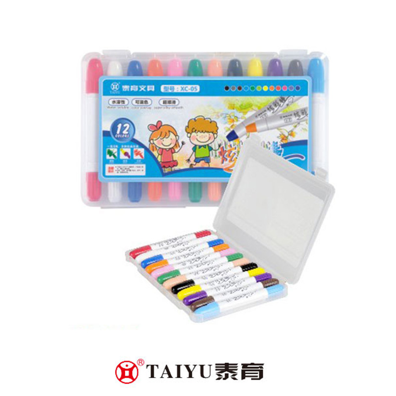 学生はPPボックスに入ったクレヨン12色を使用し、保管と持ち運びが簡単です Crayon-XC 05