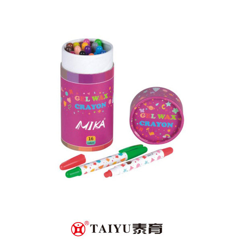 学生はペンホルダー付きバレルでクレヨン 12 色を使用します Crayon-XC 03