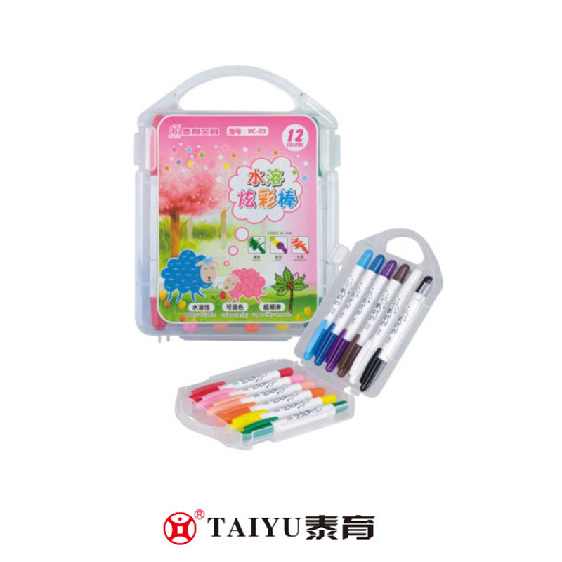 学生は Pp ボックスでクレヨン 12 色を使用します。スムーズにカスタマイズされたカラー Crayon-XC 03