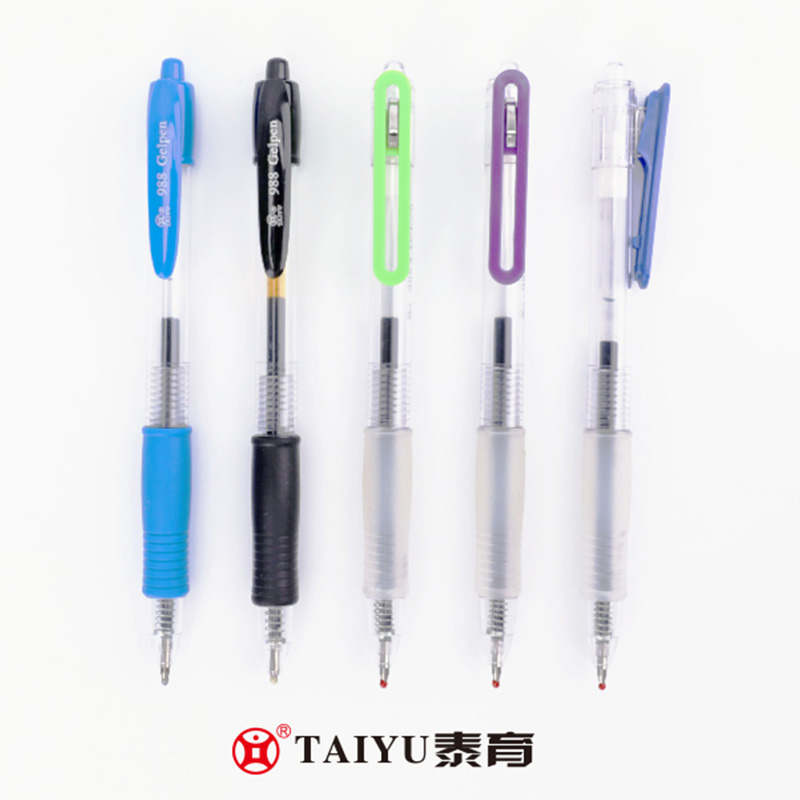 ゴムと柔軟なクリップが付いているオフィス使用のゲルペンcostomizedカラーゲルペン988